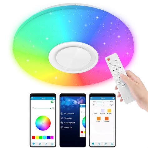 Lampa Plafon Led Rgb Kolorowa G O Nik Bluetooth W Pilot Aplikacja