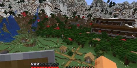 Seed Minecraft Terbaik Hari Ini Village Dan Mansion Penuh Pohon