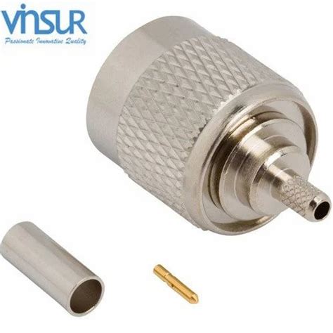 Rf Connector Ohms Tnc Male Straight Crimp Type