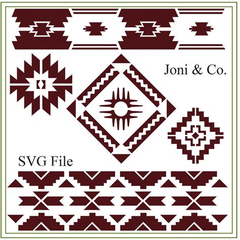 Southwest Svg Southwest Patterns Native American Svg Border Etsy