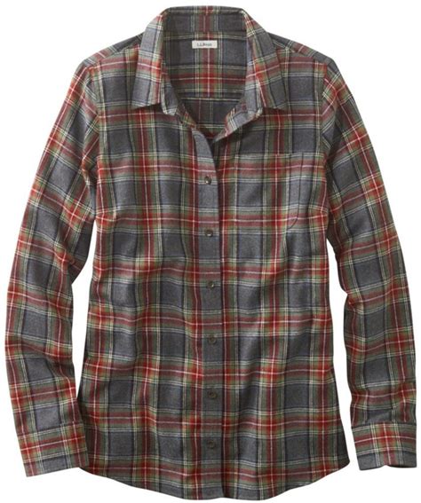 Ll Bean Womens Scotch Plaid Flannel Shirt Relaxed Shopstyle Tops