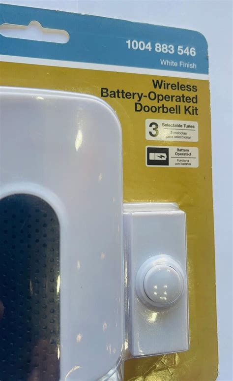 Hampton Bay Lighting Wireless Battery Operated Doorbell Kit With 1 Push Button Ebay