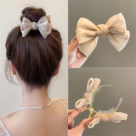 Jual Town Shell Shiny Fufu Ribbon Korean Hair Claw Jepit Rambut