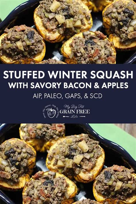 Stuffed Winter Squash With Savory Bacon And Apples