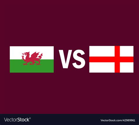 Wales and england flag emblem symbol design europe