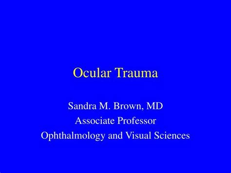 Ppt Ocular Trauma Powerpoint Presentation Free Download Id 1183409