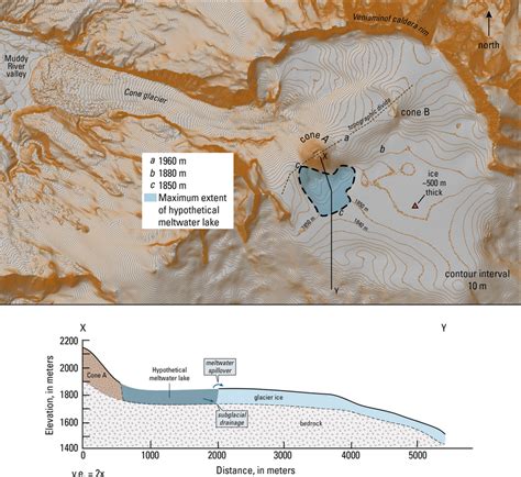 Topographic Map And Cross Section Of Area South Of Cone A At Veniaminof