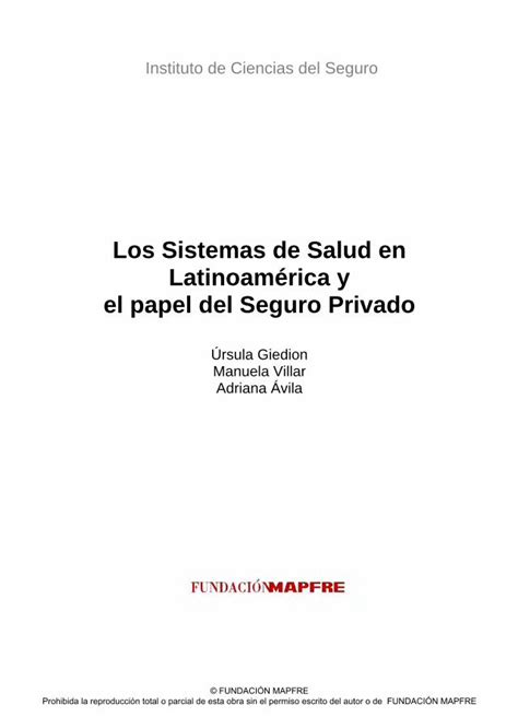 PDF Los Sistemas de Salud en Latinoamérica y el papel del PDF