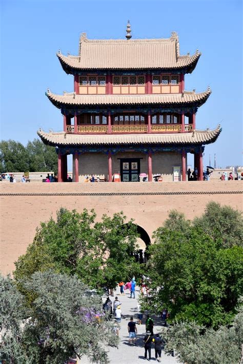 View Of The Jiayuguan Fort, China Editorial Image - Image of dynasty ...