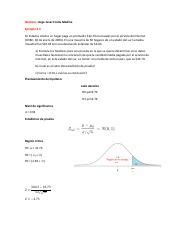 Ejercicios Prueba De Hipotesis Pdf Nombre Jorge Juvert Colia