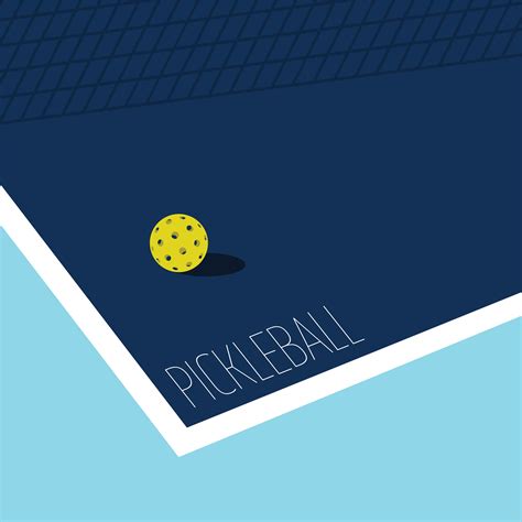 Pickleball Court And Ball Wallpaper Mural - Murals Your Way