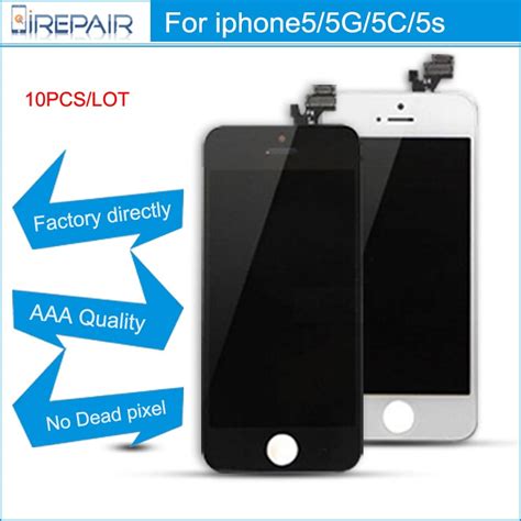 10pcs Grade Aaa Replacement Screen Lcd For Iphone 5g 5s 5c Display With Digitizer Touch Screen