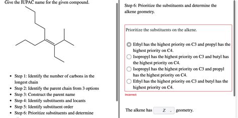 Solved Give The IUPAC Name For The Given Compound Step 6 Chegg