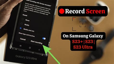 How To Record Screen On Samsung Galaxy S23 Ultra Or Plus With Sound