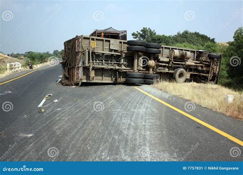 Overturned Truck Stock Image Image Of Failure Mishap 7757831