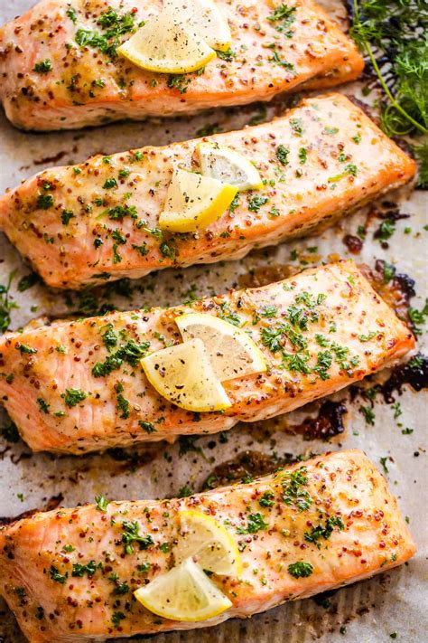 Maple Mustard Salmon Fillets The Best Oven Roasted Salmon Recipe