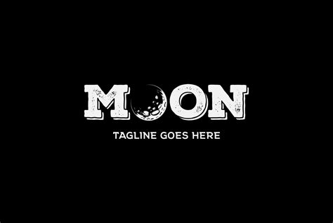 Moon Letter Text Word Font Type Typography Logo Design Vector 6140607