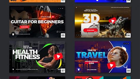 Multipurpose Youtube Thumbnail Templates Best Psd Design