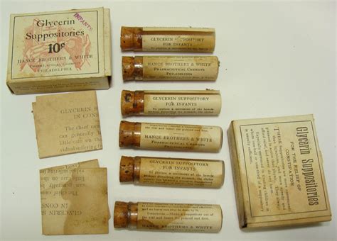 Gentle Glycerin Suppository For Infants 1900s Vintage