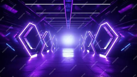 Premium Photo Laser Show Club Dark Neon Sci Fi Futuristic Retro