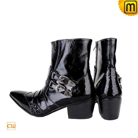 Mens Black Leather Dress Boots CW769133