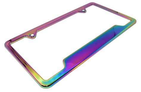 Neon Open License Plate Frame Elektroplate