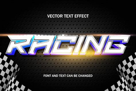 Premium Vector Racing Speed Car Typography Lettering D Editable Text