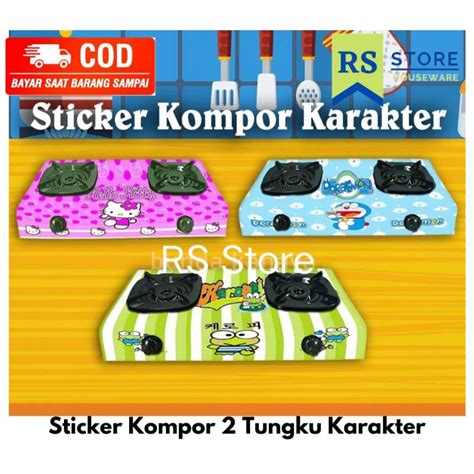 Jual Stiker Kompor 2 Tungku Wallpaper Kompor Motif Karakter Sticker