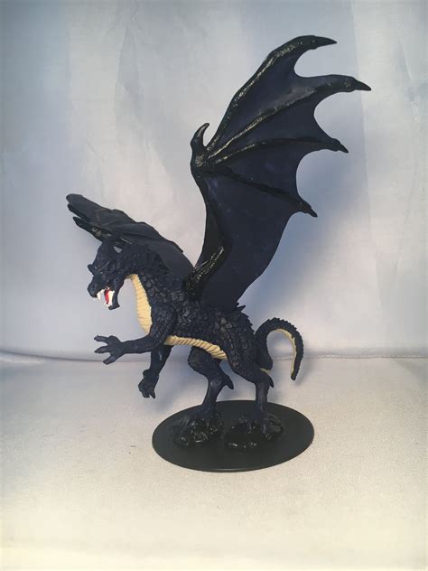 Blue Dragon Painted Dnd Miniature/adult Blue Dragon/huge/dnd - Etsy