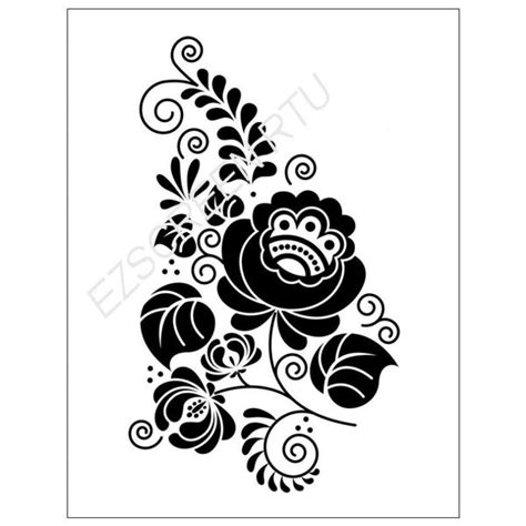 Ready To Use Diy Screen Printing Stencil Ornate Flower Floral Design Ezscreenprint