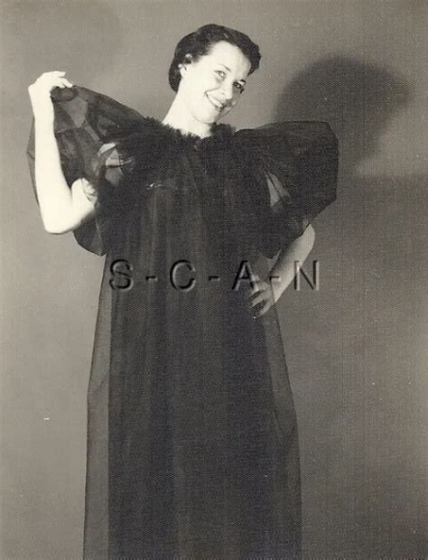 ORIGINAL 1940S 60S SEMI Nude Real Photo Black Lingerie Well Endowed