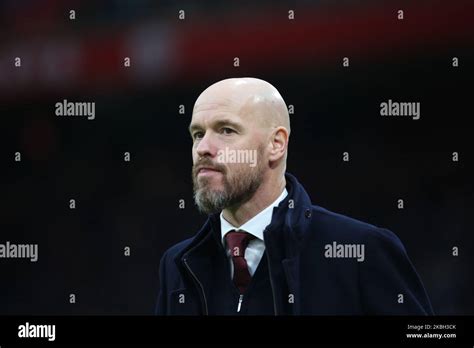 Erik ten Hag (Ajax) looks on during the 2019/20 Eredivisie fixture ...