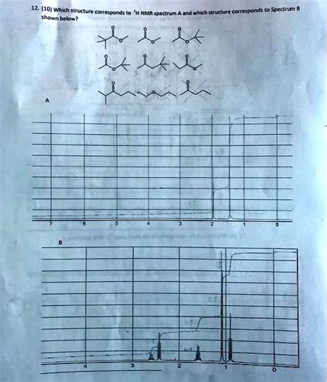 Solved Which Structure Corresponds To H Nmr Spectrum A And Which