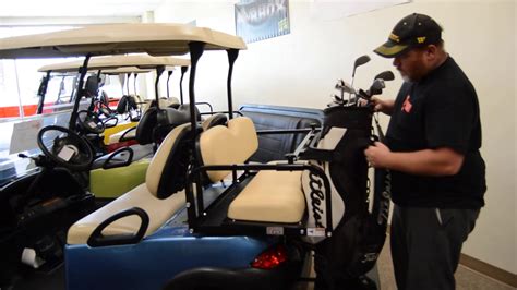 How To Carry Golf Bags On A Passenger Golf Cart Youtube