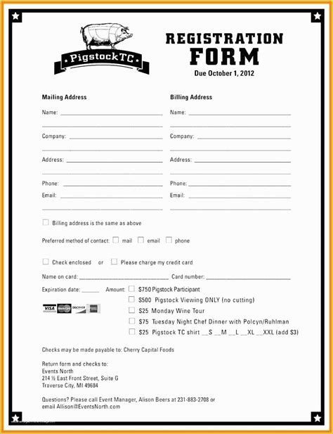 Free Golf Tournament Registration Template Printable Templates