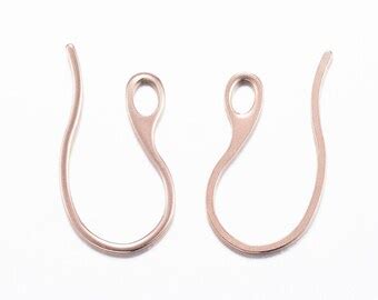 20 Pcs 304 Stainless Steel Earring Hooks With Spring Golden 16mm X 18mm