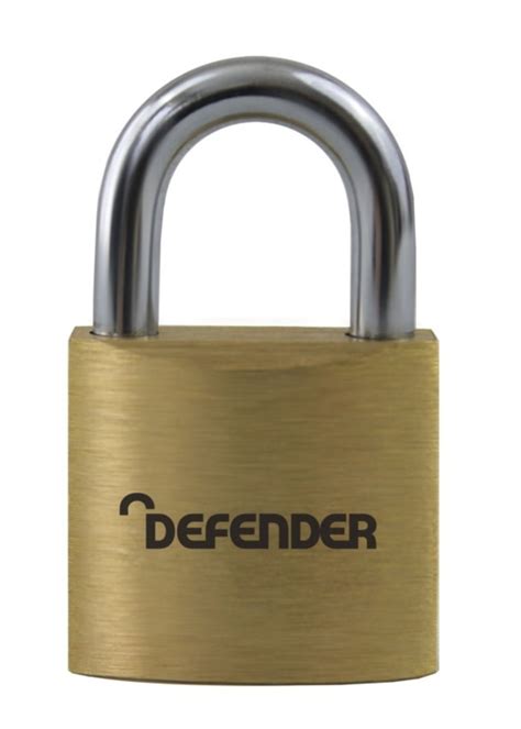 Defender Brass Padlock Mm Twin Pack Clocks Home And Garden