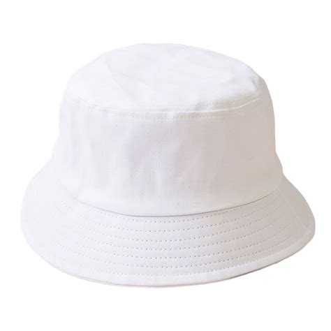 Honrane Unisex Summer Solid Color Fisherman Hat With Wide Brim Round