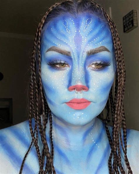 Avatar Neytiri Halloween Makeup Makeup Beauty Avatar Makeup Cute Halloween Makeup Fantasy