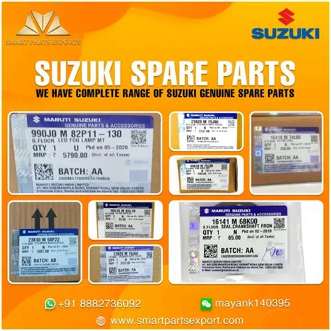 Suzuki Spare Parts Suzuki Genuine Spare Parts Exporter From New Delhi