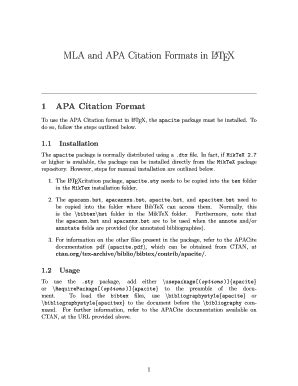 Fillable Online MLA And APA Citation Formats In LATEX Fax Email Print