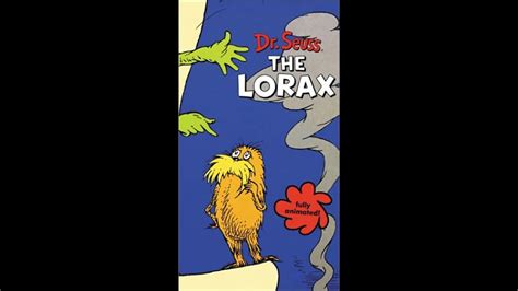 The Lorax Dr Seuss 1972 Original Version Youtube