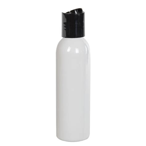 Oz White Pet Cosmo Round Bottle With Black Polypropylene