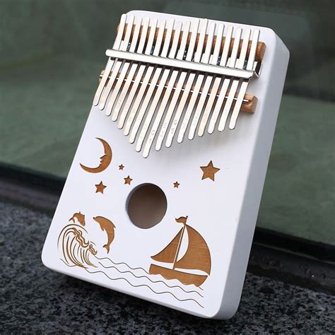 Kerus Instrumen White Kalimba Keys Mahogany Woo Grandado