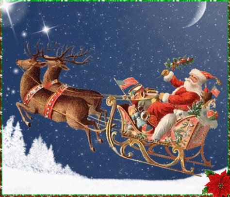 Pere Noel Traineau Image Animated