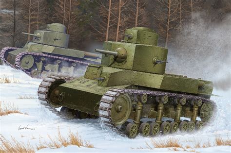 Модель из бумаги Легкий танк Т-12
