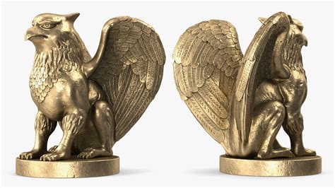 Griffin Statue Gold 3D Model $79 - .3ds .blend .c4d .fbx .max .ma .lxo ...