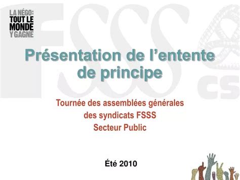 PPT Présentation de lentente de principe PowerPoint Presentation