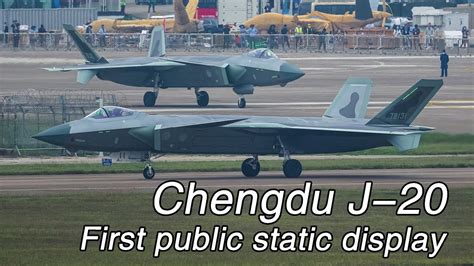 Chinese Air Force J 20 First Public Static Display Zhuhai Air Show 2022