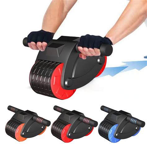 Hesroicy Abdominal Roller Wheel With Knee Pad Automatic Rebound Mute